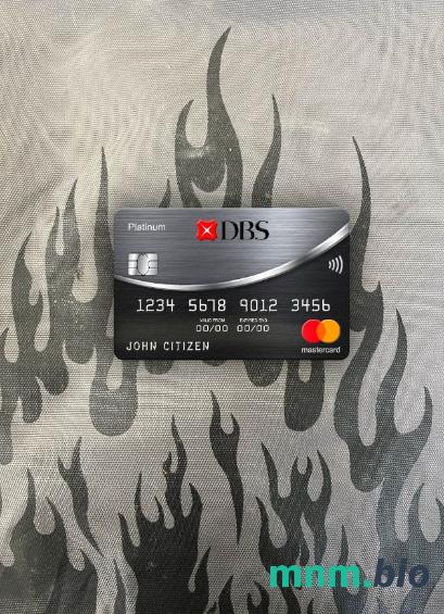 Thailand DBS bank mastercard platinum wygląd fotograficzny skan PSD + zdjęcie
